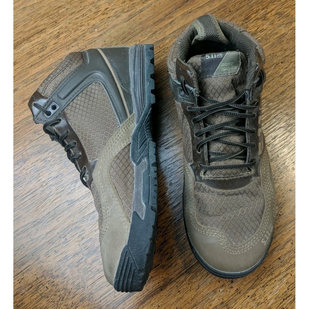 5.11 Tactical Range Master Army green and Brown Boots Men Size 6.5 Hiking Trail